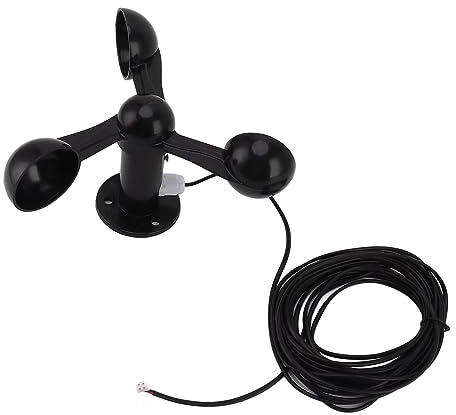 Wind Speed ​​Anemometer Cups, Three Cups Wind Speed ​​Sensor Accurate Low Power Consumption 4cm Mounting Hole Anti-Interference 360 ​​Degree for Weather Station