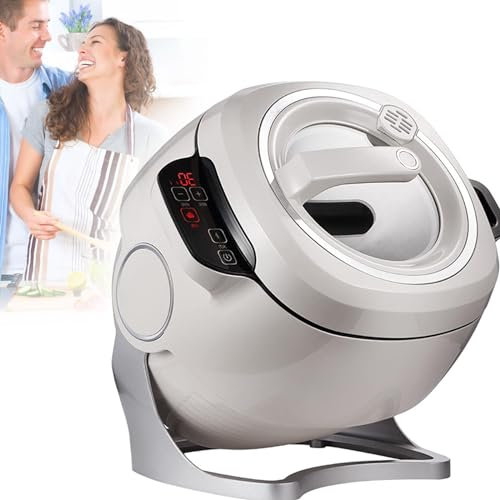 ZXSYYDS Machine De Cuisson Automatique Intelligente, Robot Culinaire Commercial, Machine De Cuisson De Riz Paresseuse, Rotation à 360° Et Anti-Pâte Chauffante 3D, pour Restaurant à Domicile