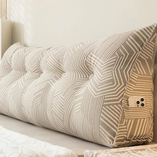 Dreieckiges Kopfteil-Kissen Rückenlehnenkissen, Große Keil-Rückenstütze Rückenlehnen Positionierungskissen Mit Tasche, Tagesbett-Sofa-Tatami-Nackenrolle, Waschbares Tagesbett-Dreiecks-Nackenkissen ( C