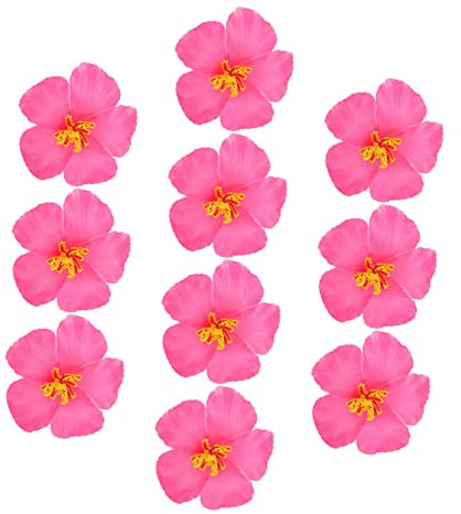 RORPOIR 10 Stück Künstliche Hibiskusblumen Rosa aus Eva Blumendekoration für Wohnraum und Büro Stilvolle Tischdekorationen für Babyparty und Fotorequisiten