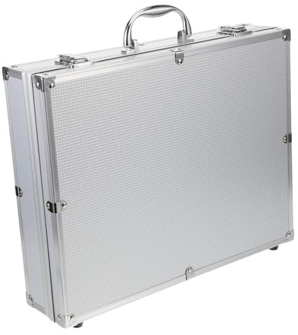 TOYANDONA Tragbarer Mikrofon-Koffer Mit Griff Stoßfeste Schutzbox Für Kabellose Handmikrofone Widerstandsfähiges Aluminiumgehäuse Aufbewahrungsbox Für Mikrozubehör Für Reisen Und Transport