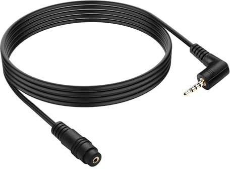 PNGKNYOCN Cavo di prolunga audio da 2,5 mm ad angolo retto, cavo audio Aux stereo da 2,5 mm TRRS maschio a femmina a 90 gradi, compatibile con cuffie e microfoni (1,8 m).