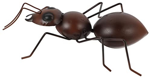 FUNOMOCYA Eisenameisen Dekoration Gartenskulptur Kreative Gartenornamente Balkondekoration Umweltfreundlich Leichter Gartenschmuck für Haus und Rasen