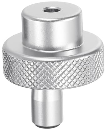 QUARKZMAN Manivelle en Alliage D'Aluminium 30mm OD 4mm Alésage Manivelle de Tour avec Poignée Rotative Poignée de Fraiseuse en Aluminium avec Clé et 2 Vis pour Fraiseuse Tour, Ton Argenté