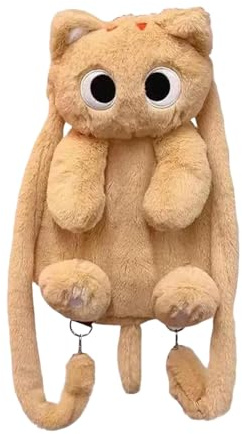 Jlobnyiun Plüschrucksack, Stofftierrucksack | Niedlicher Katzen-Kinderrucksack Für Kinder, Büchertasche | Schulreiserucksack Für Kleine Kinder, Cartoon-Schultaschen Für Und Mädchen