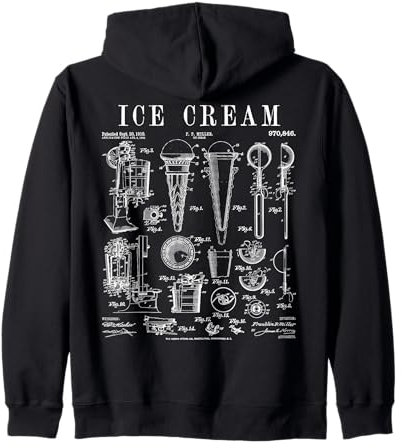 Cuillère à dessert vintage brevetée Ice Cream Lover Summer Sweat à Capuche