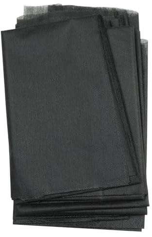 TEUYOE Entoilage Thermocollant Coutur, Tissu Non Tissé Noir 100 x 200 cm,Léger 30g/m² Fer à Repasser Pour Renfort Vêtements Artisanat Matelassage DIY
