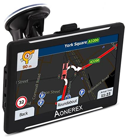 Navegador GPS para Coche, Pantalla táctil del navegador GPS del camión de 7 Pulgadas con el Mapa más Nuevo Completo de Europa para Coche, camión, Autocaravana