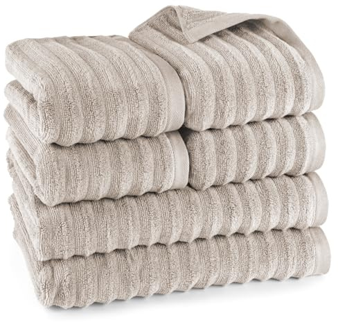 Pure Label Handtücher Set 6-TLG 2x70x140 4x50x100 Taupe | Weich, saugstark und pflegeleicht – für ein angenehmes Gefühl jeden Tag