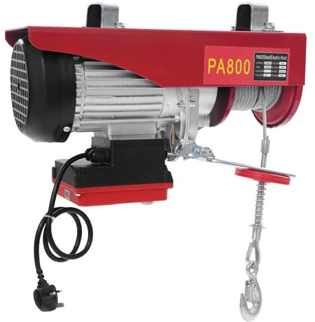 Electric Hoist Electric Pulley Crane Scaffold Hoist with Wireless Control & Two Slings, For Factories, Docks, Warehouses, 400kg(Single Cable), 800kg(Double Cable)