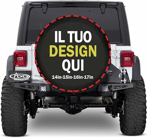 Copriruota di scorta personalizzato il tuo con Foto personalizzata Testo copri ruota di scorta Proteggi pneumatici universali impermeabili antipolvere adatti a pneumatici per rimorchi RV SUV 15 inch