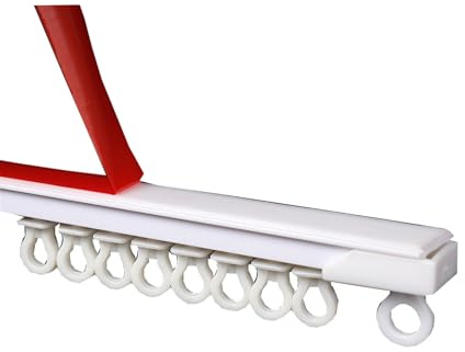 ZMTGLTG Riel De Cortina Sin Perforaciones, Barra De Cortina Deslizante Silenciosa Adhesiva, Barra De Techo Montada En La Parte Superior For Decoración del Hogar(140cm)
