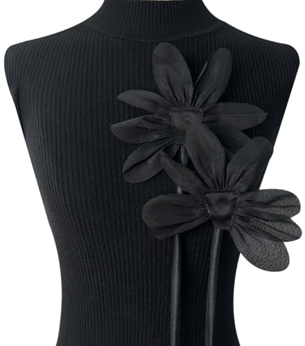 Blumenbroschen 1 Paar Stoffblume mit Anstecker Tüll Brosche Reversnadel Blume Anstecknadeln Brosche Blumen Verzierung Ansteckblume Damen für Modeschmuck Kleidung Zubehör Hut Dekoration