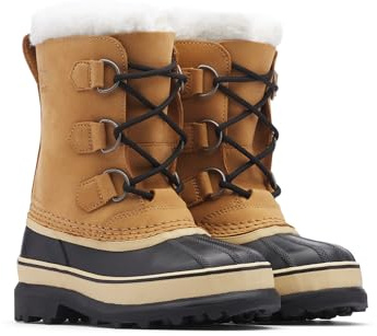 Sorel Caribou WP, Stivali da Neve Impermeabili Unisex - Bambini e ragazzi, Marrone (Buff), 34 EU