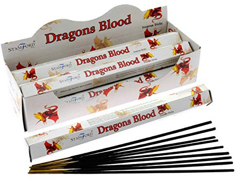 STAMFORD INC. 37123 Dragons Blood Incense Sticks, 20 Sticks x 6 Packs