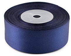 Creativery 32m Satinband 38mm (112 dunkel blau) // Schleifenband einseitiges Hochzeit Taufe Deko Band Dekoband Geschenkband 40mm 4cm