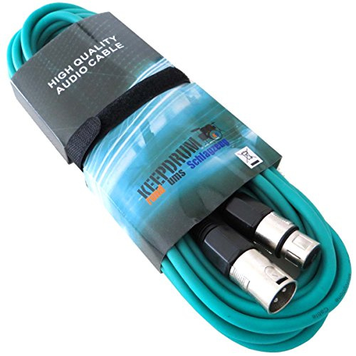 keepdrum MC-001XX GR 10m Mikrofonkabel XLR Grün 10m