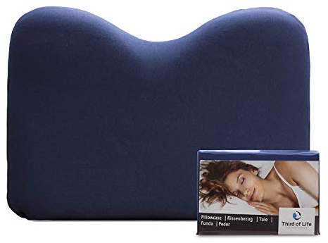 Kissenbezug Nachtblau Einzelpack, Perfekt für Re-Charge & Recovery Kissen | Mako-Baumwolle (Double Jersey), Bügelfrei & trocknergeeignet, Kissenhülle mit Reißverschluss, Oeko-Tex zertifiziert