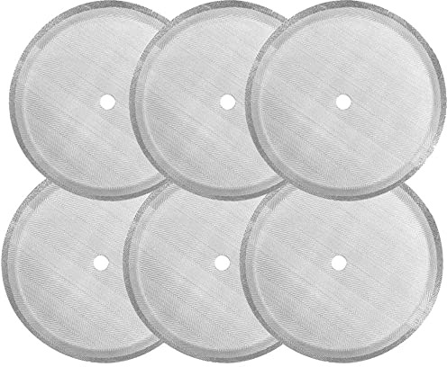 CENPEK Lot de 6 filtres de rechange en maille pour cafetière à piston française, 10,2 cm, filtre réutilisable en acier inoxydable pour cafetières de 8 tasses/1000 ml