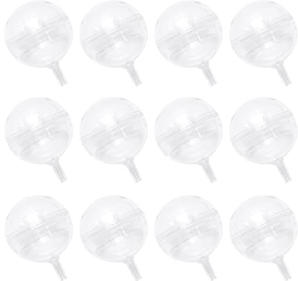 Aynaxcol 100Pcs Clear Chocolate Box Holder Plastic Round Chocolate Ball Bouquet Holder Flower Packaging Support Rack for Birthday Party