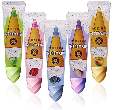 HASAIKA® Crèmes pour Mains, Crèmes Mains Hydratantes, Mini Crèmes pour les Mains, Crèmes pour Mains Cadeau, Coffret Cadeau Pour Femmes,Coffret Cadeau et d'Anniversairepour Noël Femmes, 5 Pièces