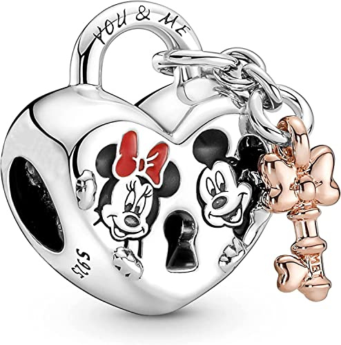 The Charmery Mouse Padlock 925 Sterling Silver Pendant Charm Compatible with Pandora Charms,and Many Other UK Charm Bracelets.
