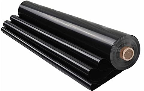 Telo per Laghetto Nero in HDPE, 2x4m 2.5x6m 4x5m 5x6m 6x8m 8x12m 10x12m Rivestimento per Laghetto Resistente, Fodera per Laghetto Flessibile per Piscina Giardino per Laghetti (Size : 5x6m(16.4x19.7ft