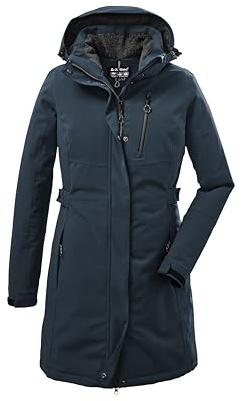 killtec Mujer Parka/parka funcional con capucha con cremallera KOW 165 WMN PRK, hellpetrol, 44, 37726-000