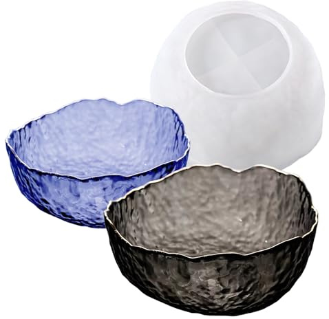 Wehous Bowl Resin Storage Box Silicone Mold Unique Container Jewelry Holder Candle Vessel Epoxy Resin Concrete Cement DIY Art Craft Trinket Jar Dish Plant Pot Table Home Decor