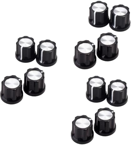 HEMOTON 12stücke D- Aluminiumfolie Knöpfe Für Bassgitarre Leichte Langlebige Potiknöpfe Für Einfache Handhabung Und Vintage Stil Passend Für D-