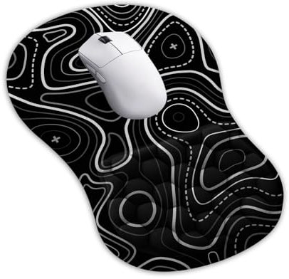 Tapis Souris Ergonomique Gel，Tapis de Souris Repose Poignet Souris avec Base Antidérapante en Mousse à Mémoire de Forme，Repose Poignet Souris Tapis de Souris Gamer Mouse Pad Ergonomique (4)