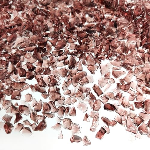 HappyFiller 1.3 LB Crushed Glass Sand Broken Pieces,Vase Fillers Candle Holder Fishbowl Pebbles Stones,Succulent Terrarium Gravels,Resin Art Crafts Project,Purple