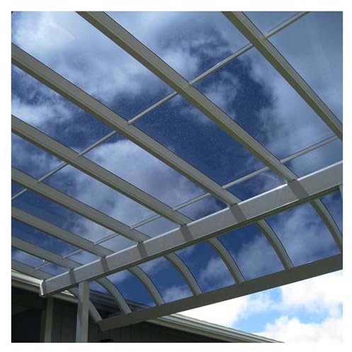 ZHZHXR 1mm Gewächshaus Platten Transparente Polycarbonat-Dachplatten Regensichere Isolierung PC Endurance Board for Tür, Balkon, Anpassbar (1.56x3m/5.12x9.84ft)