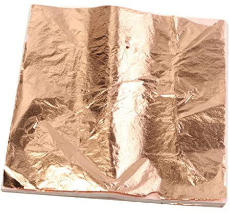 Lurrose 100stücke Kupferfarbene Gilding Foil Imitation Gold Für DIY Kunsthandwerk Und Möbel Dekoration Hochwertige Dekorationsfolie Für Kreative Projekte Und Einrichtung