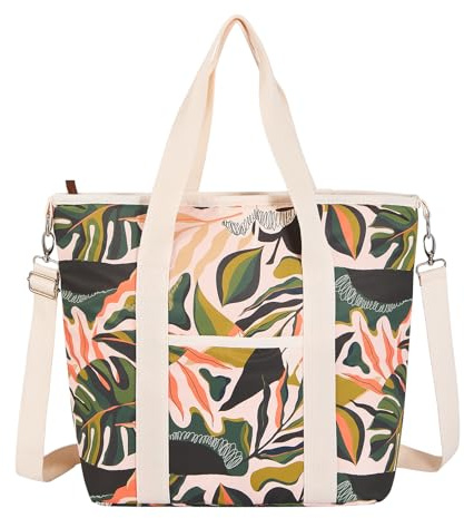 Nanxson Isolierte Kühltasche 9L/15L/29L Großer Lunchtasche Tragbare Kühlbox | Wiederverwendbare Lunchtasche,Auslaufsicher Cooler Tote Bag,mit Verstellbarem Schulterriemen,für Büro,Picknick,Strand
