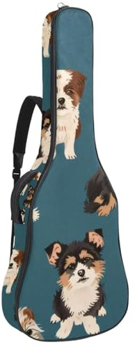 Gitarrentasche mit niedlichen, bunten Schmetterlingen, nahtlos, gepolstert, schützende Akustikgitarre, Gigbag für E-Bass, Konzertgitarre, Mehrfarbig 04, 42.9x16.9x4.7 in, Lässiger Tagesrucksack