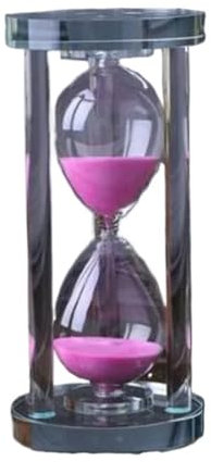 WSQHAO Sablier Sablier de 15 à 60 Minutes, minuterie de Sable, Cuisine, école, Moderne, Verre de Sable, Horloge de Sable, minuteries de thé, décoration de la Maison(Pink,15min)