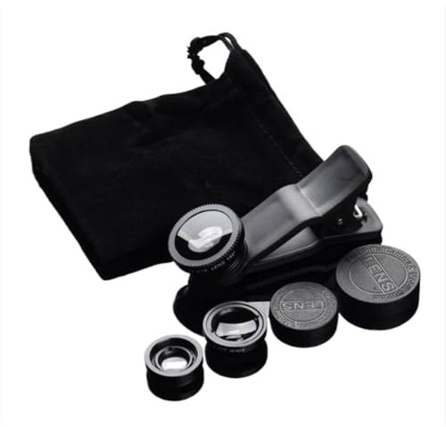divuukyi Camera Lens Wide Angles Macro Fish Eye Lens Portable Clip Lens Camera Lens Clip On Lens 3 In 1