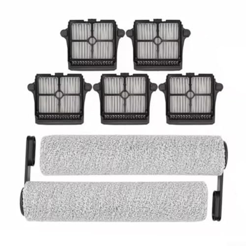 Spazzola a rullo per pavimenti, per Tineco Floor S6 S6 Pro, kit di accessori per spazzatrice, set da 7 pezzi con 5 filtri e 2 spazzole a rullo, prestazioni di pulizia migliorate