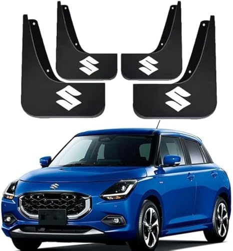 UJNVDXZE 4 Pezzi Auto Parafanghi Paraspruzzi per Suzuki Swift 2023 2024,Anteriore Posteriore Paraspruzzi Protezione AntiGraffio Impermeabili Styling Accessori