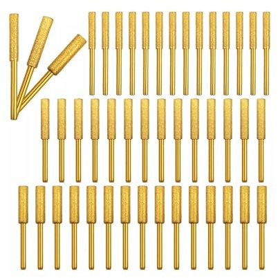 SCHOZRH 45 Diamond for Chainsaw Sharpener 1/8 Shank High for Hardness Burr 5/32'', 3/16'' Tools
