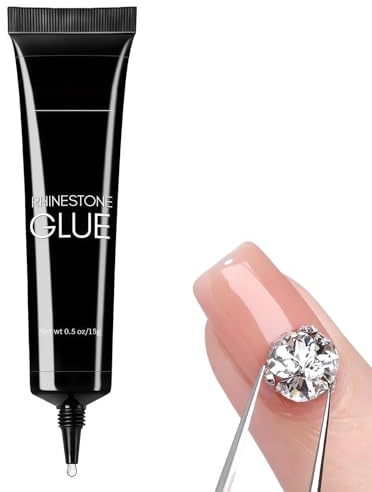 Virellay 15g Nagelkleber - Rhinestone Glue Nail Art Kleber für Nägel - Nail Glue für UV Lampe 3D Kunstnägel, Dekorationen
