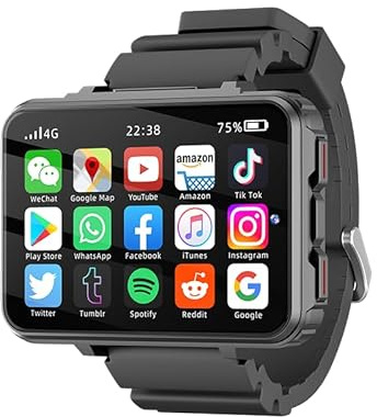 Générique V-777 Smartwatch pour Hommes: AMOLED de 2,4 Pouces, Double caméra, GPS, WiFi, Fente SIM 4G/5G, Jeux et appels vidéo