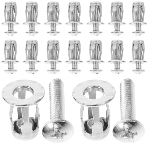 NIYANGLE Kit Ancoraggi per Porte Vuote 20 Pezzi con Bulloni Zincati e Tasselli per Fissaggio a Muro Adatto per Porte a Muro Vuote e Tubi Elemento di Fissaggio per Installazioni su Pareti