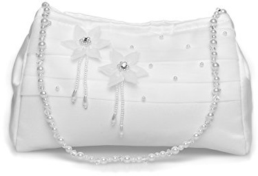 Flora Mädchen Heilige Kommunion Dolly Tasche/Brautjungfer Brauthandtasche, Organza-Blumen