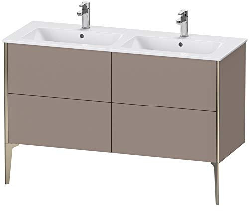 Duravit XViu 4485 Waschtischunterbau stehend, 4 Auszüge, für Doppelwaschtisch ME by Starck 233613, 1280x480 mm, Farbe (Front/Korpus): Champagner matt/Basalt matt - XV44850B143
