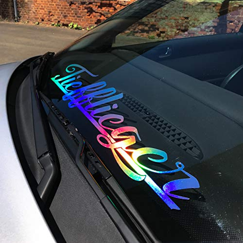 Tiefflieger Aufkleber Auto Slick Oil Autoaufkleber Hologramm Frontscheiben Tuningaufkleber EFFEKTFOLIE Regenbogen Farben Sticker Heckscheibenaufkleber