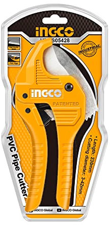 Ingco Hpcs05428 Tagliatubi Per Tubi In Pvc E Taglia tubi Cesoia Tronchese Automatica Da 3 A 42 mm