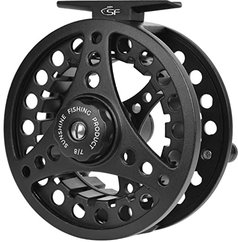 SF Large Arbor Fly Fishing Reel with Aluminum Alloy Body 7/8wt Die-Cast Fly Reel Matt black