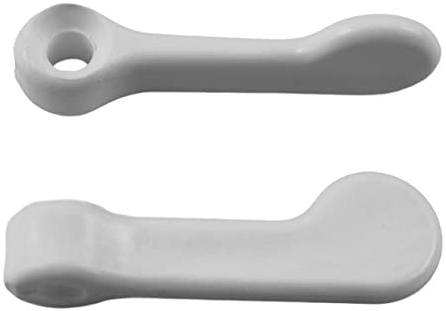 SN-TEC Vorreiber Riegel Kunststoff, weiss oder schwarz, Ausführung mit oder ohne Aufschlag (10, Weiß OHNE Aufschlag)